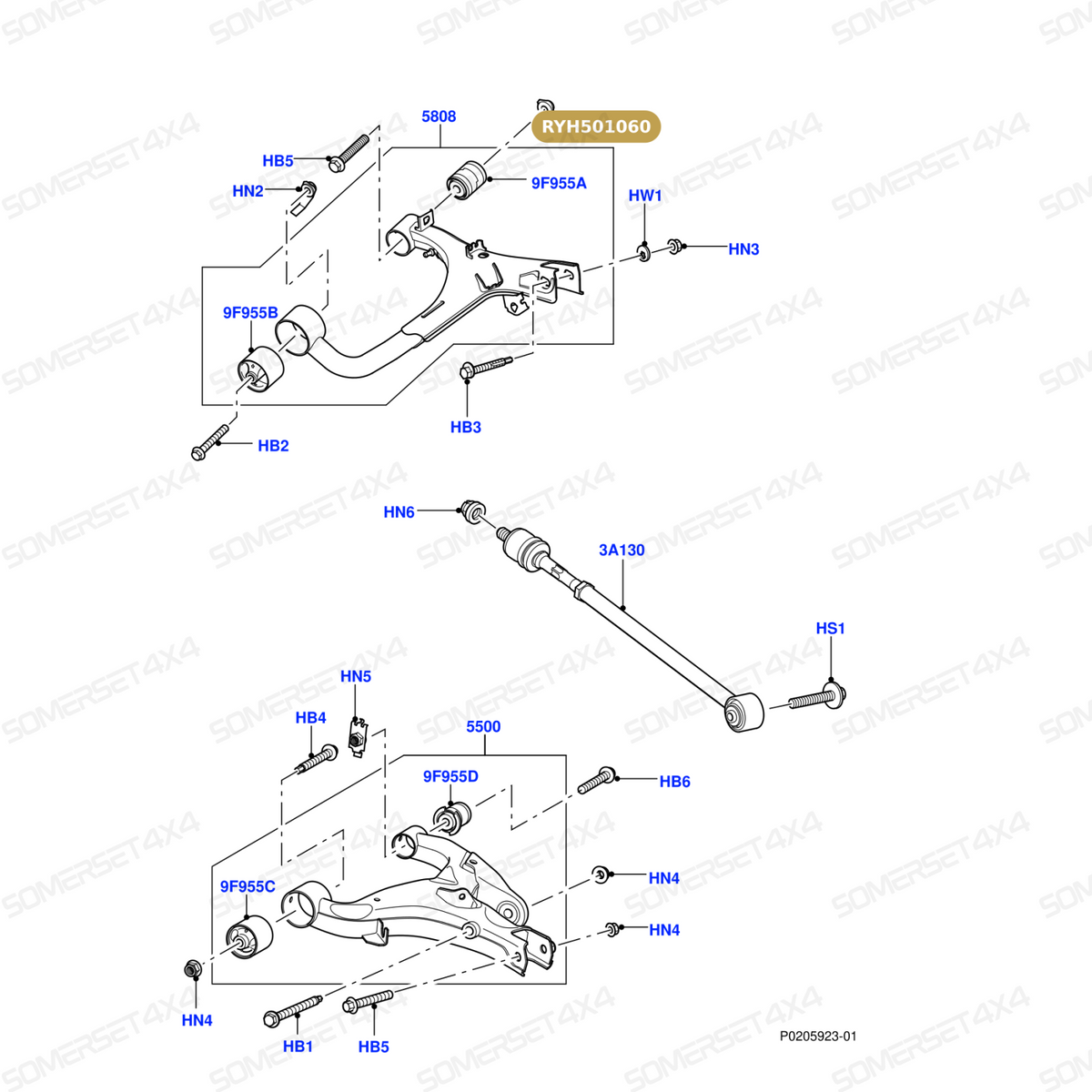 RYH501060 LAND ROVER - NUT FLANGED From ALLMAKES