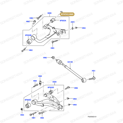 RYH501060 LAND ROVER - NUT FLANGED From ALLMAKES