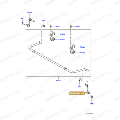 RGD000312LR GENUINE LAND ROVER - LINK