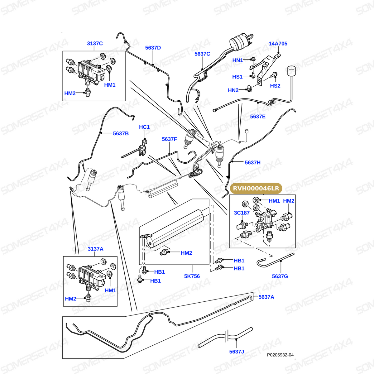 RVH000046LR GENUINE LAND ROVER - VALVE - LEVELLING