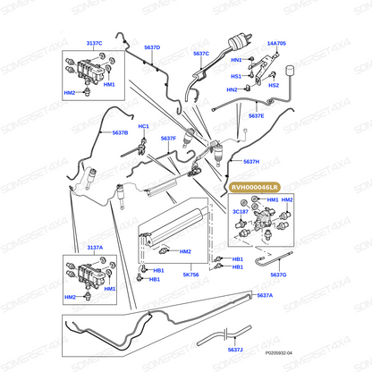 RVH000046LR GENUINE LAND ROVER - VALVE - LEVELLING