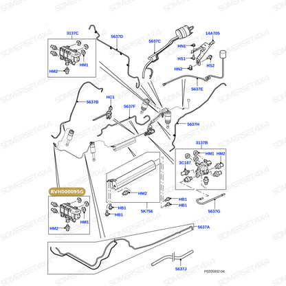 RVH000095G LAND ROVER - VALVE - LEVELLING From PR2 ALLMAKES OE