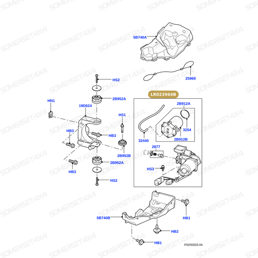 LR023964B LAND ROVER - COMPRESSOR - AIR SUSPENSION From HITACHI