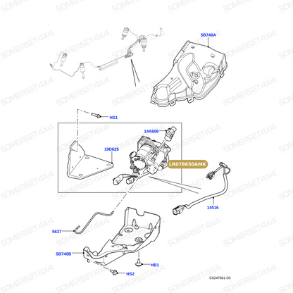 LR078650AMK LAND ROVER - COMPRESSOR - AIR SUS - INCL RELAY & BRACKET - D4 - RR SPORT 10-13