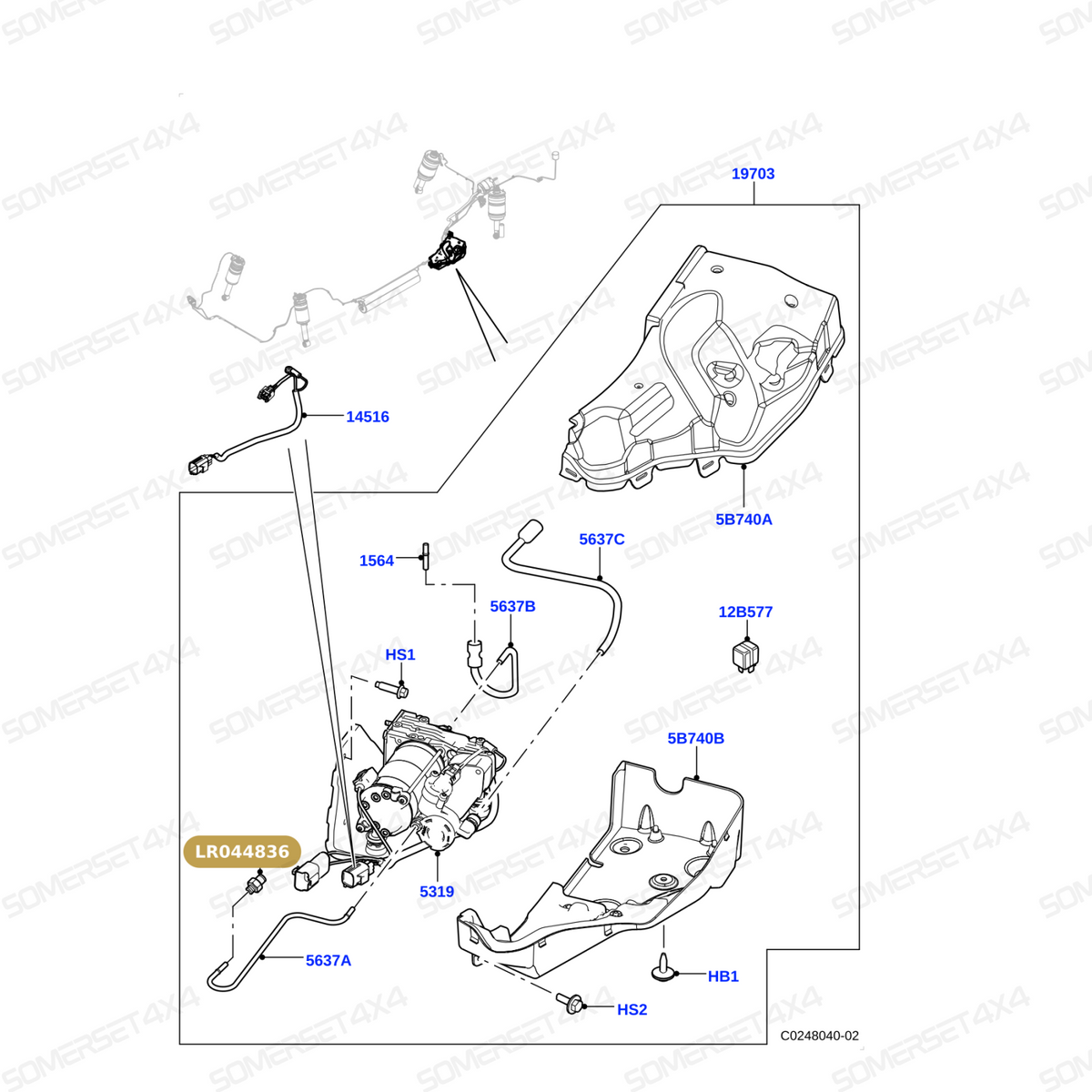 LR044836 LAND ROVER - CONNECTOR - VALVE BLOCK TO PIPE From PR2 ALLMAKES OE