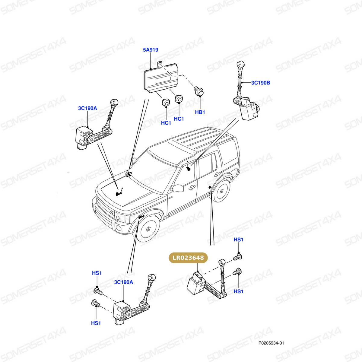 LR023648 LAND ROVER - SENSOR ASSY From ALLMAKES