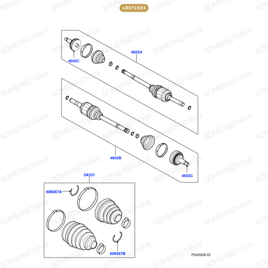 LR071933 LAND ROVER - SHAFT-DRIVE From ALLMAKES
