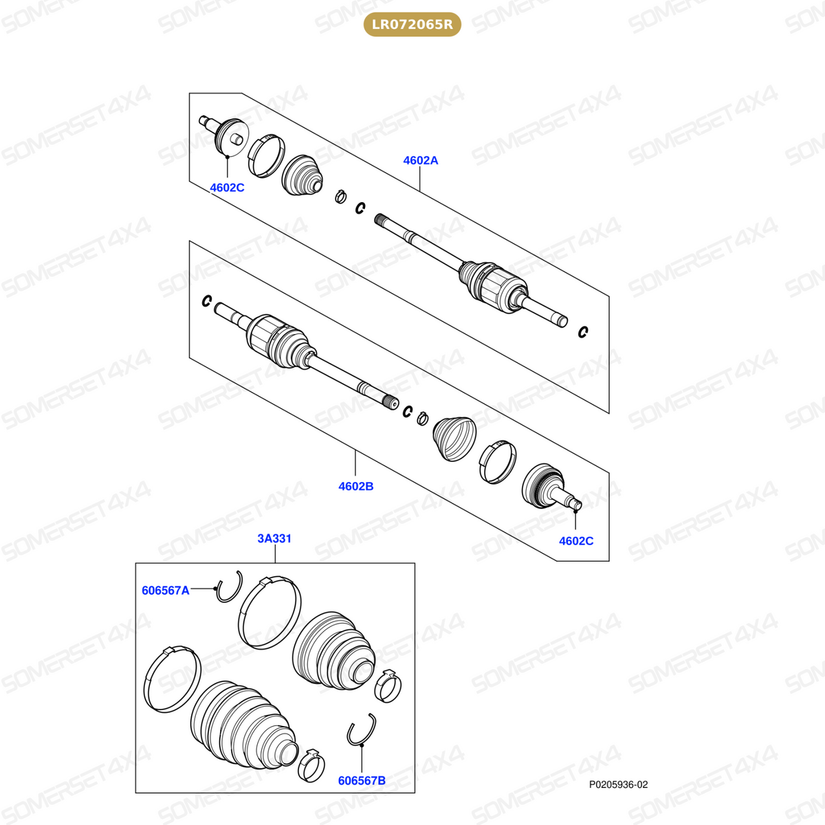 LR072065R LAND ROVER - DRIVE SHAFT From ALLMAKES