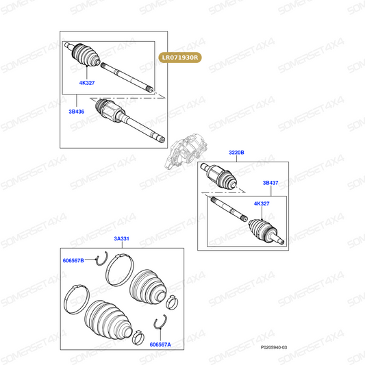 LR071930R LAND ROVER - SHAFT ASSY - DRIVE - DISCO 3 - D From ALLMAKES