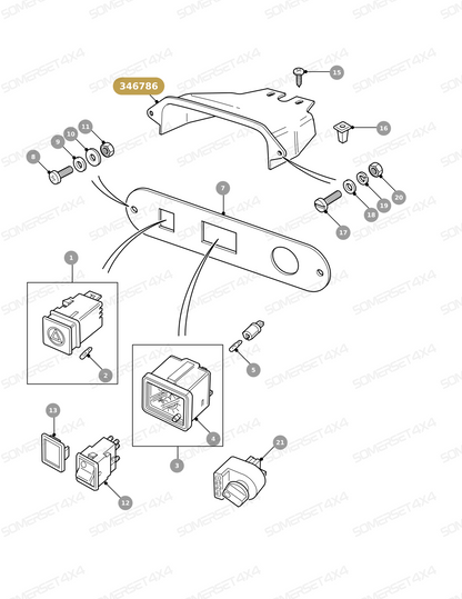 346786 LAND ROVER - COVER - INSTRUMENT From ALLMAKES