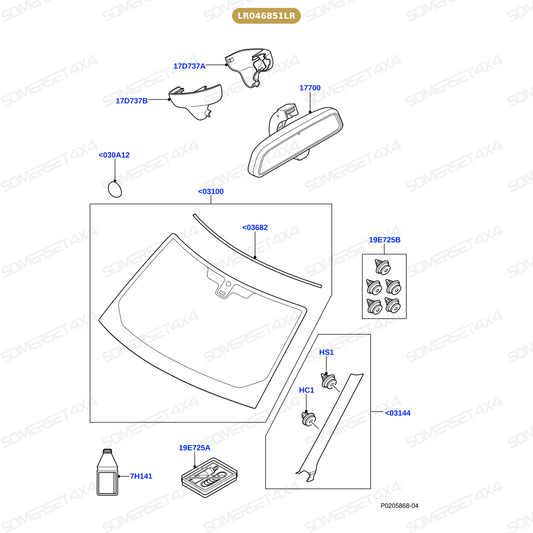 LR046851LR GENUINE LAND ROVER - MOULDING - A PILLAR DRIP RAIL
