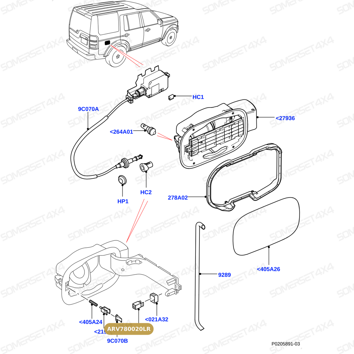 ARV780020LR GENUINE LAND ROVER - BEZEL