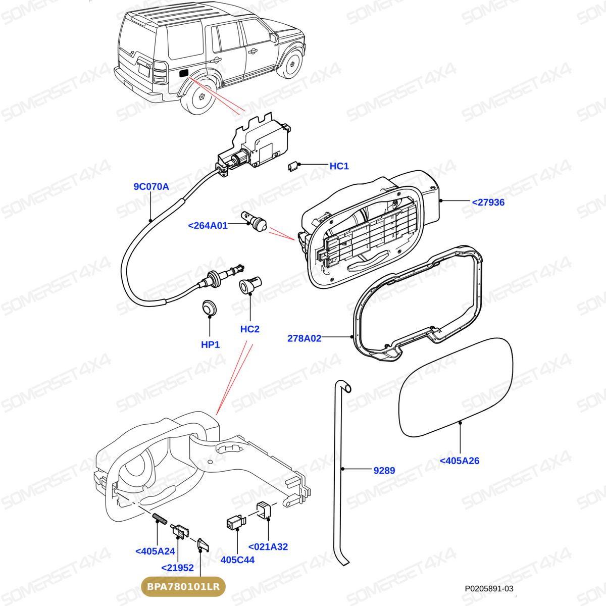 BPA780101LR GENUINE LAND ROVER - ACTUATOR