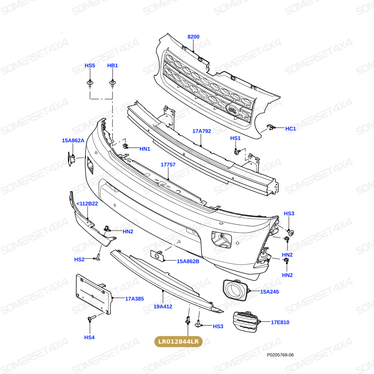LR012844LR GENUINE LAND ROVER - CLIP - RETAINING