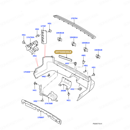 XFF500030LR GENUINE LAND ROVER - REFLECTOR