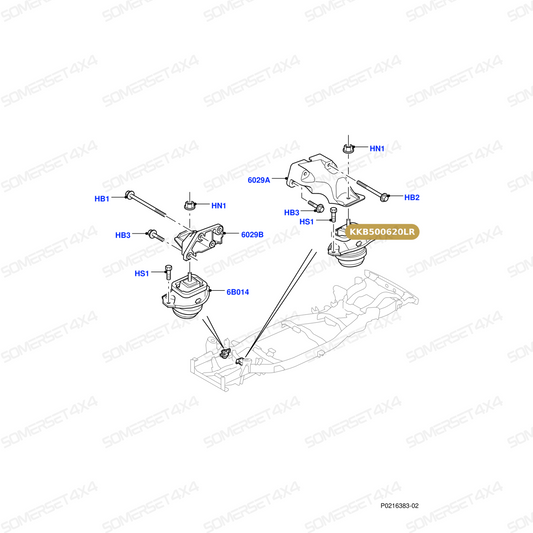 KKB500620LR GENUINE LAND ROVER - SUPPORT - ENGINE MOUNTING - FRONT