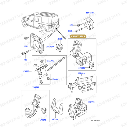 LR040248LR GENUINE LAND ROVER - HOOK - TOWING - REAR