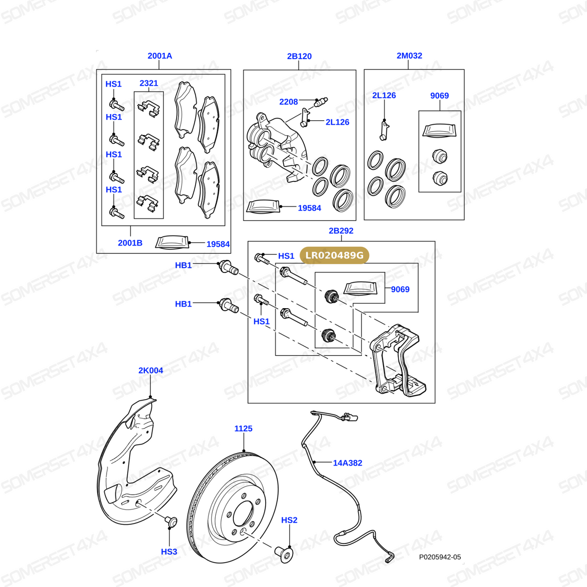 LR020489G LAND ROVER - KIT - LOCATING PIN BOLTS From TRW