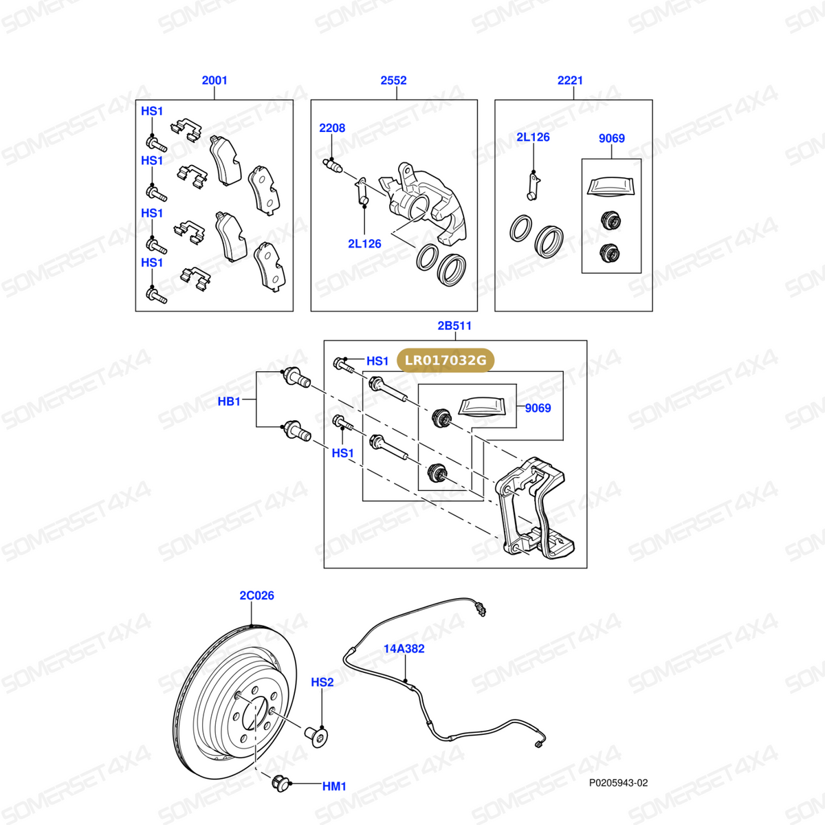LR017032G LAND ROVER - KIT LOCATING PIN BOLTS From PR2 ALLMAKES OE