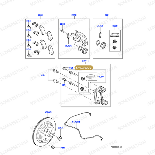 LR017032G LAND ROVER - KIT LOCATING PIN BOLTS From PR2 ALLMAKES OE