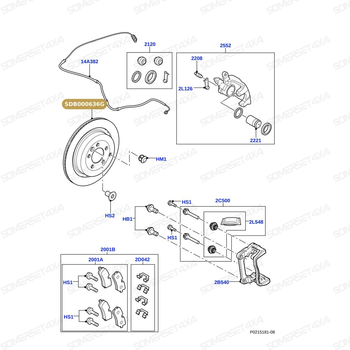 SDB000636G LAND ROVER - BRAKE DISC -REAR - VENTED From DELPHI