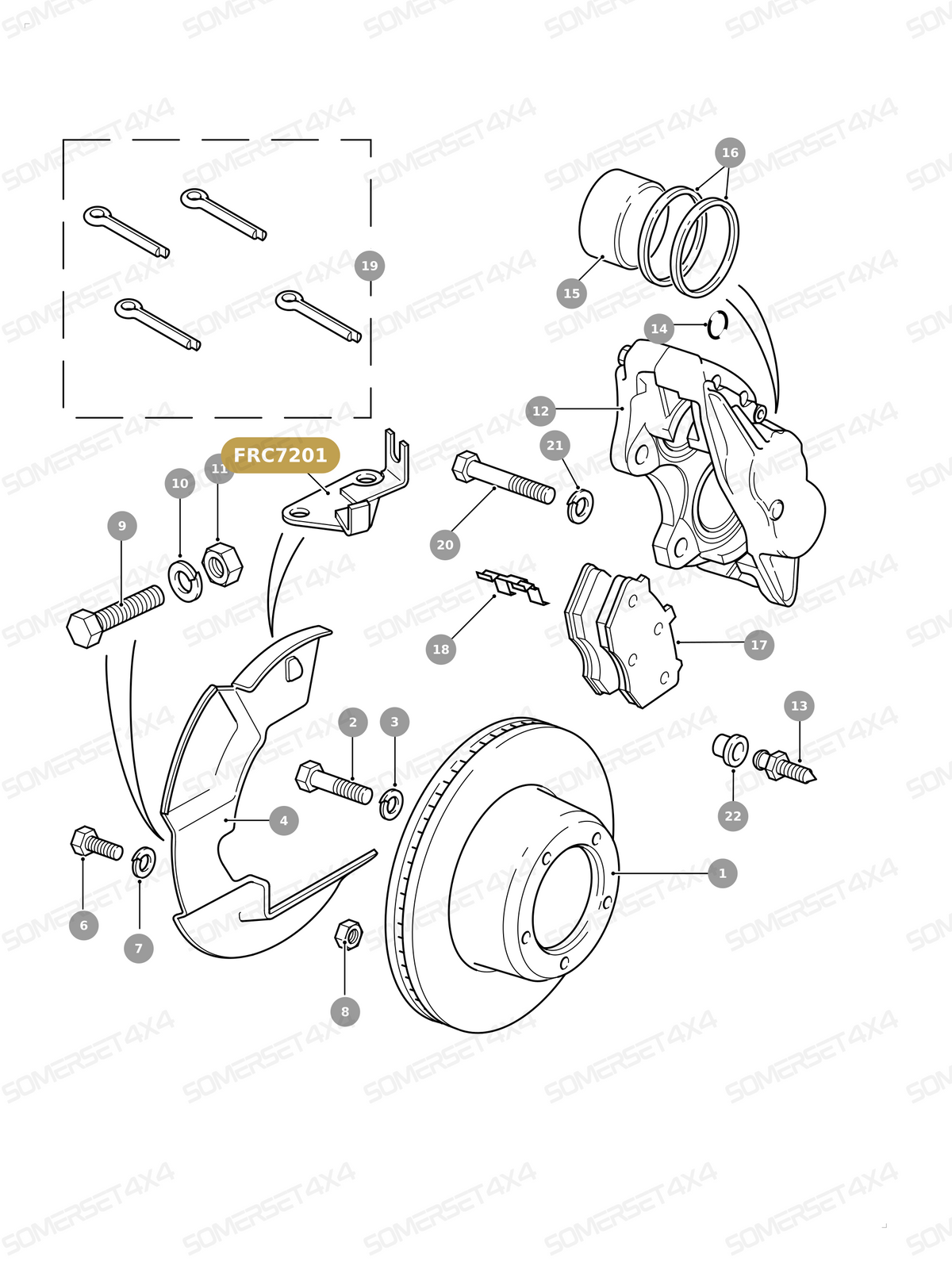 FRC7201 LAND ROVER - BRACKET LH From ALLMAKES