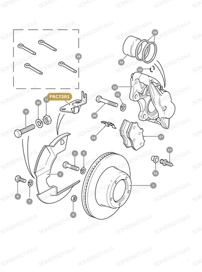 FRC7201 LAND ROVER - BRACKET LH From ALLMAKES