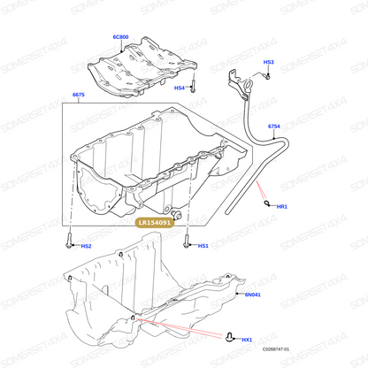 LR154091 LAND ROVER - DRAIN PLUG SEAL SUMP ENGINE AJ200 AJ20D4 AJ21D4 AJ20P4 From ALLMAKES