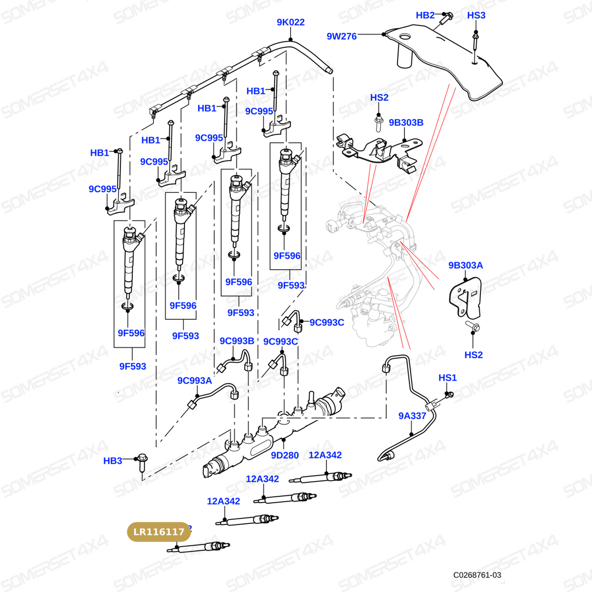 LR116117 LAND ROVER - GLOW PLUG From BERU