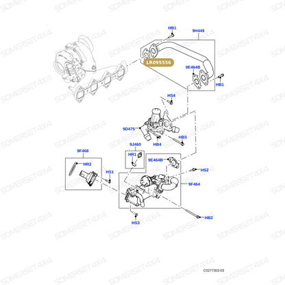 LR095556 LAND ROVER - GASKET - EGR OUTLET From ALLMAKES