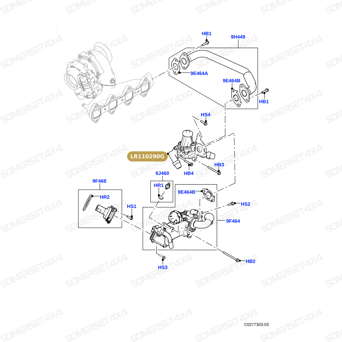 LR110290G LAND ROVER - EGR VALVE ASSY From PIERBURG