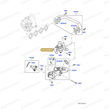 LR110290G LAND ROVER - EGR VALVE ASSY From PIERBURG