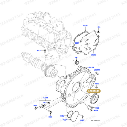 LR084639 LAND ROVER - SEAL - CRANKSHSFT OIL - REAR From ALLMAKES