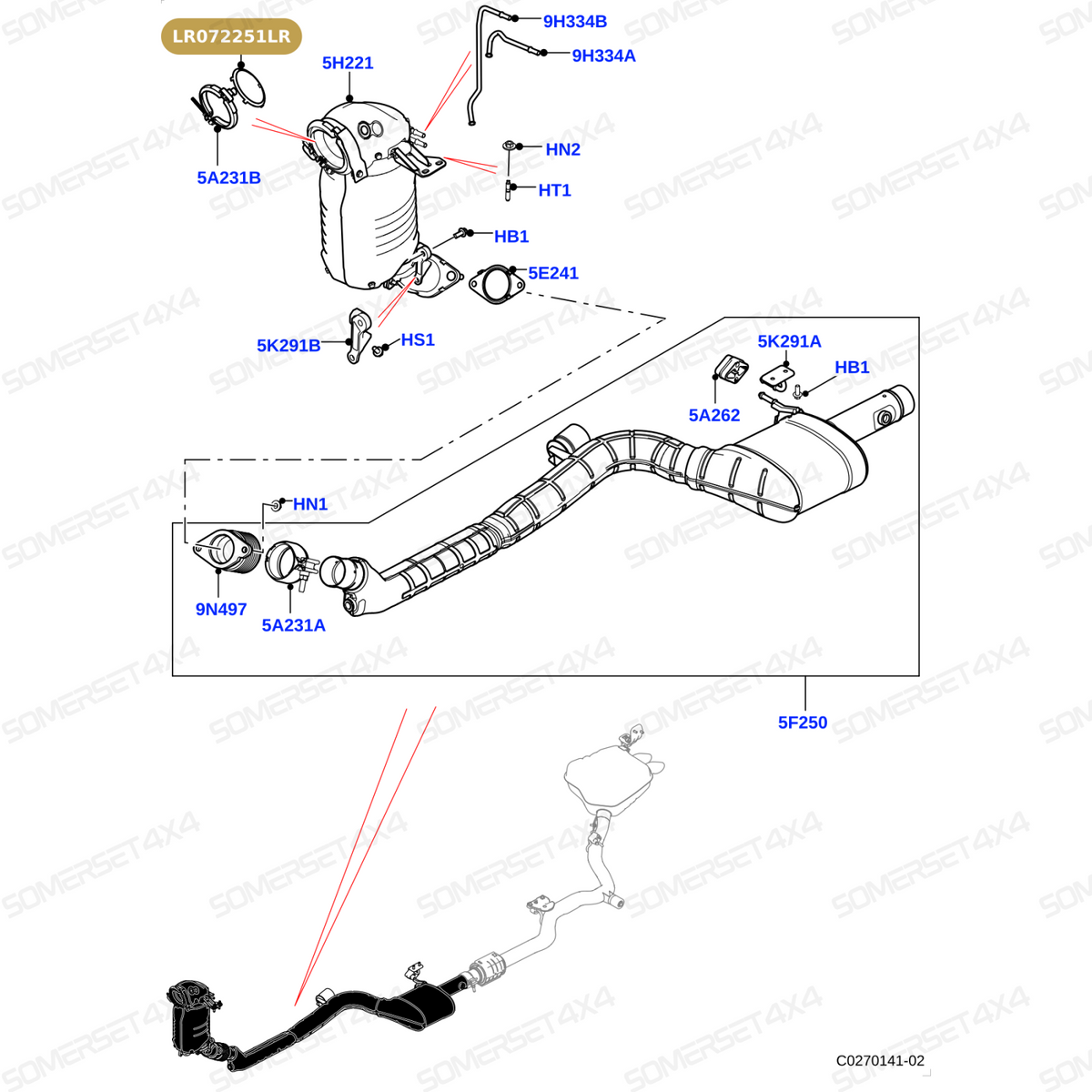 LR072251LR GENUINE LAND ROVER - Gasket - Turbocharger
