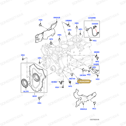 LR092099 LAND ROVER - KNOCK SENSOR From AUTOTEC