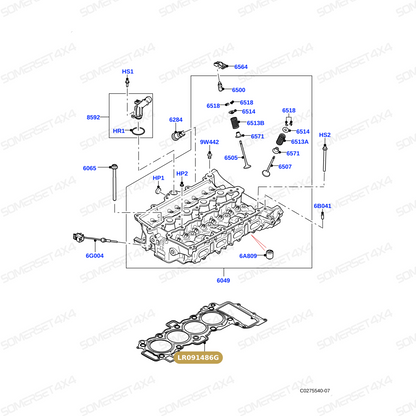 LR091486G LAND ROVER - GASKET - CYLINDER HEAD AJ20P4 AJ200 L405;L494;L538;L550;L551;L663 From ELRING