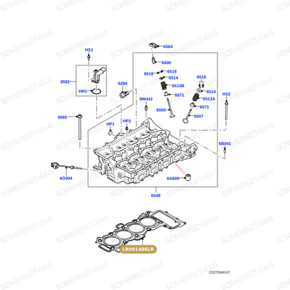 LR091486LR GENUINE LAND ROVER - GASKET - CYLINDER HEAD