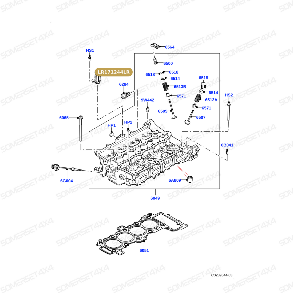 LR171244LR GENUINE LAND ROVER - TUBE - WATER OUTLET