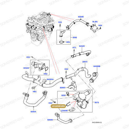 LR105610G LAND ROVER - RETAINER - SENSOR CLIP From WHALER