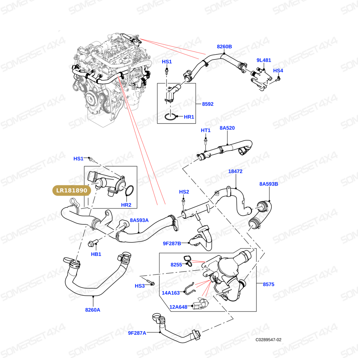 LR181890 LAND ROVER - TUBE - CONNECTING From ALLMAKES