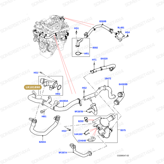 LR181890 LAND ROVER - TUBE - CONNECTING From ALLMAKES
