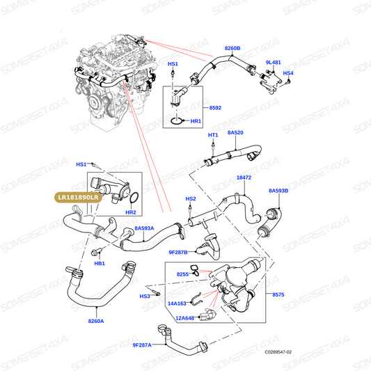LR181890LR GENUINE LAND ROVER - TUBE - CONNECTING