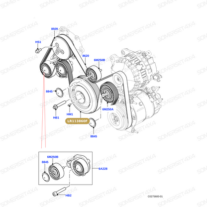 LR113860F LAND ROVER - PULLEY - CRANKSHAFT From FAI