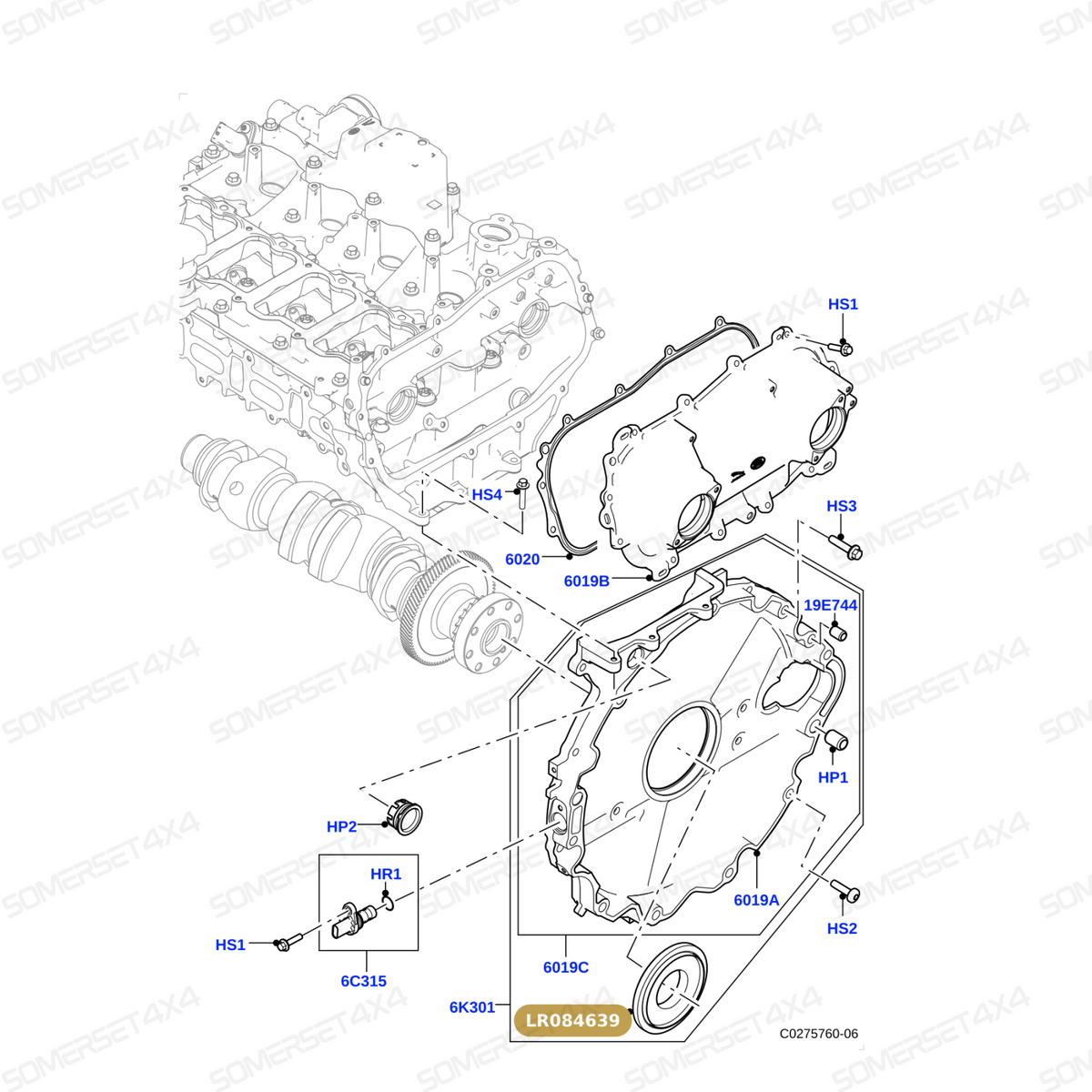 LR084639 LAND ROVER - SEAL - CRANKSHSFT OIL - REAR From ALLMAKES