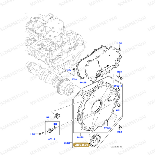 LR084639 LAND ROVER - SEAL - CRANKSHSFT OIL - REAR From ALLMAKES