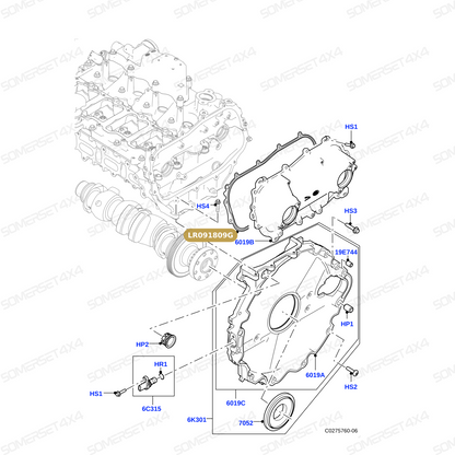 LR091809G LAND ROVER - GASKET - COVER From FAI