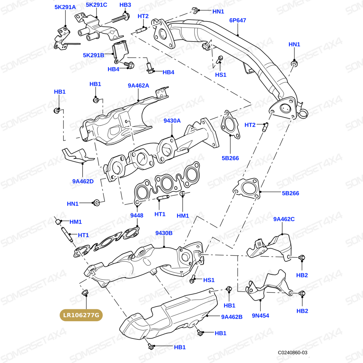 LR106277G LAND ROVER - NUT - HEX - FLANGED From OEM