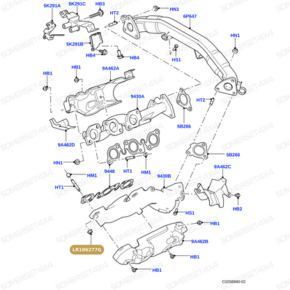 LR106277G LAND ROVER - NUT - HEX - FLANGED From OEM