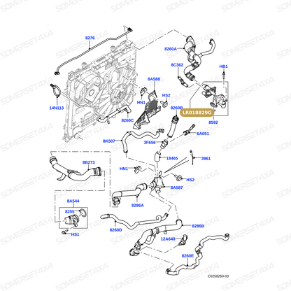 LR018829G LAND ROVER - WATER OUTLET SEAL From PR2 ALLMAKES OE
