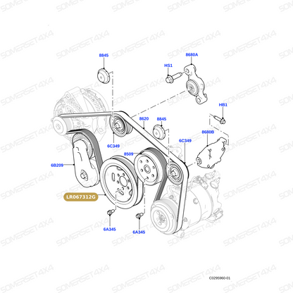 LR067312G LAND ROVER - PULLEY - CRANKSHAFT From FAI